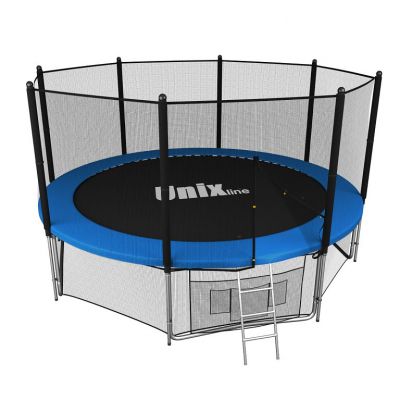 Батут с сеткой UNIX line 14 ft outside Blue (427 см)